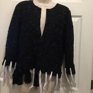 Calypso-  black beaded jacket NWT